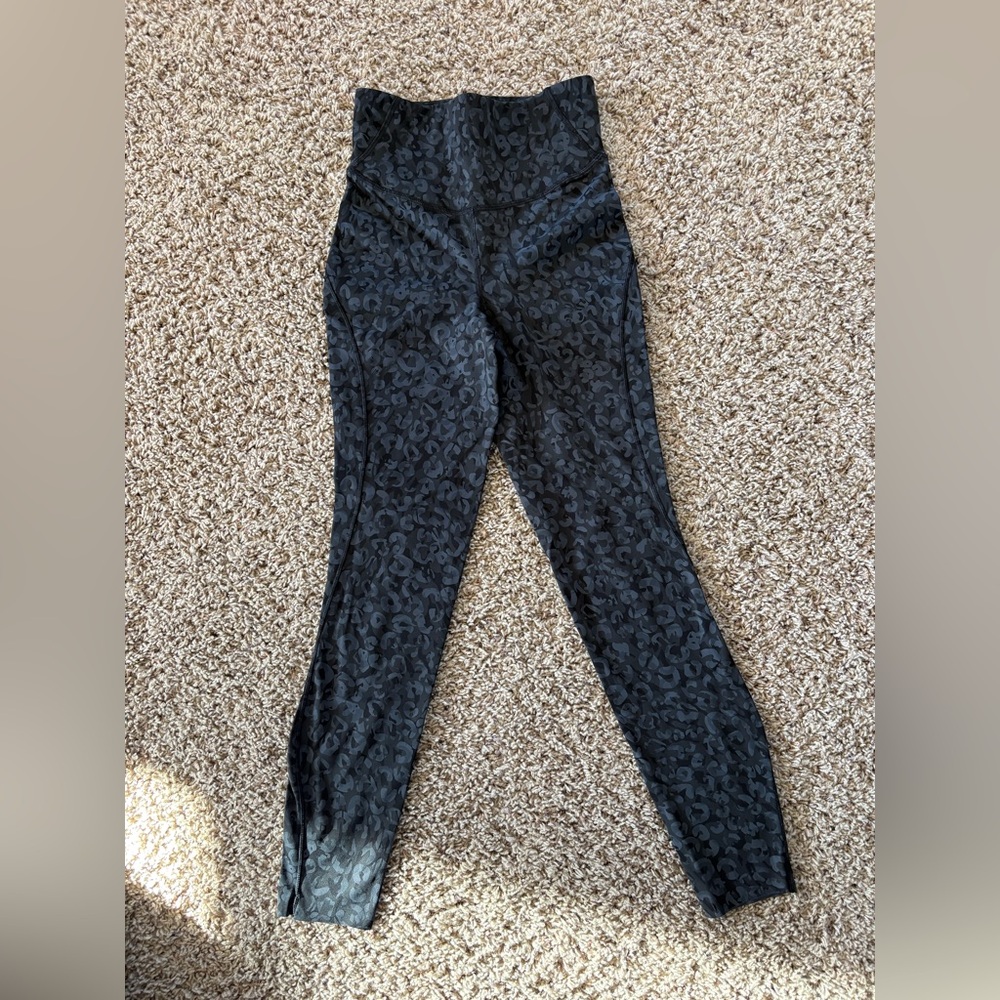 Lululemon Athletica black animal print leggings